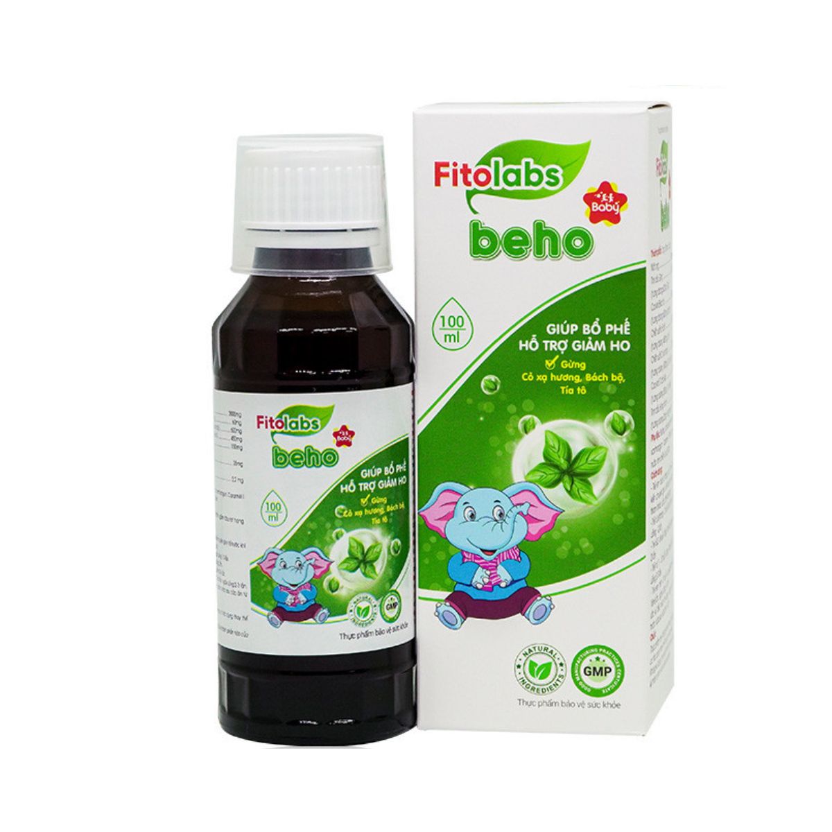 Siro Ho Thảo Dược Fitolabs Beho Cho Bé Giúp Giảm Ho, Long Đờm - Lọ 100ml FITO16